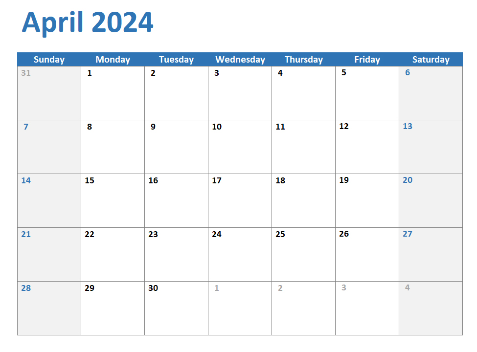 April Calendar