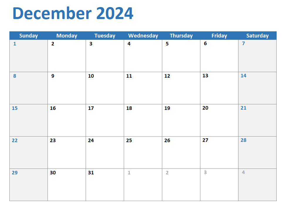December Calendar