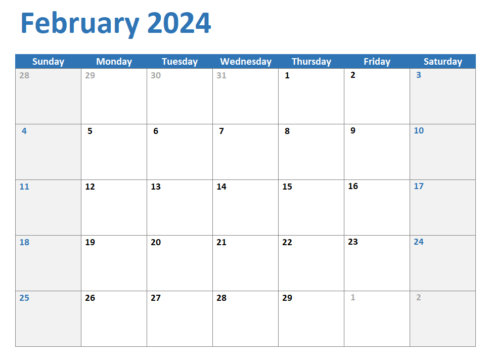 February Calendar