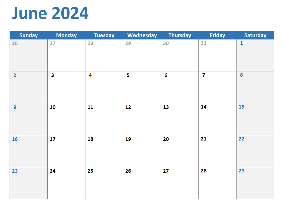 June Calendar