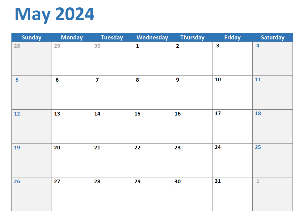 May Calendar