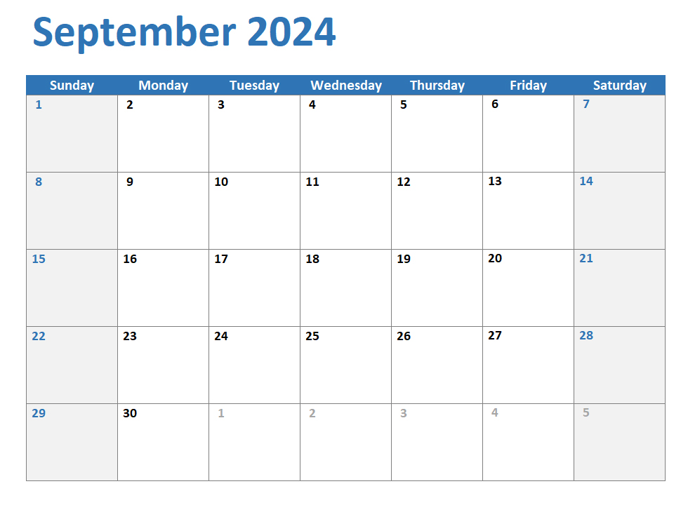 September Calendar